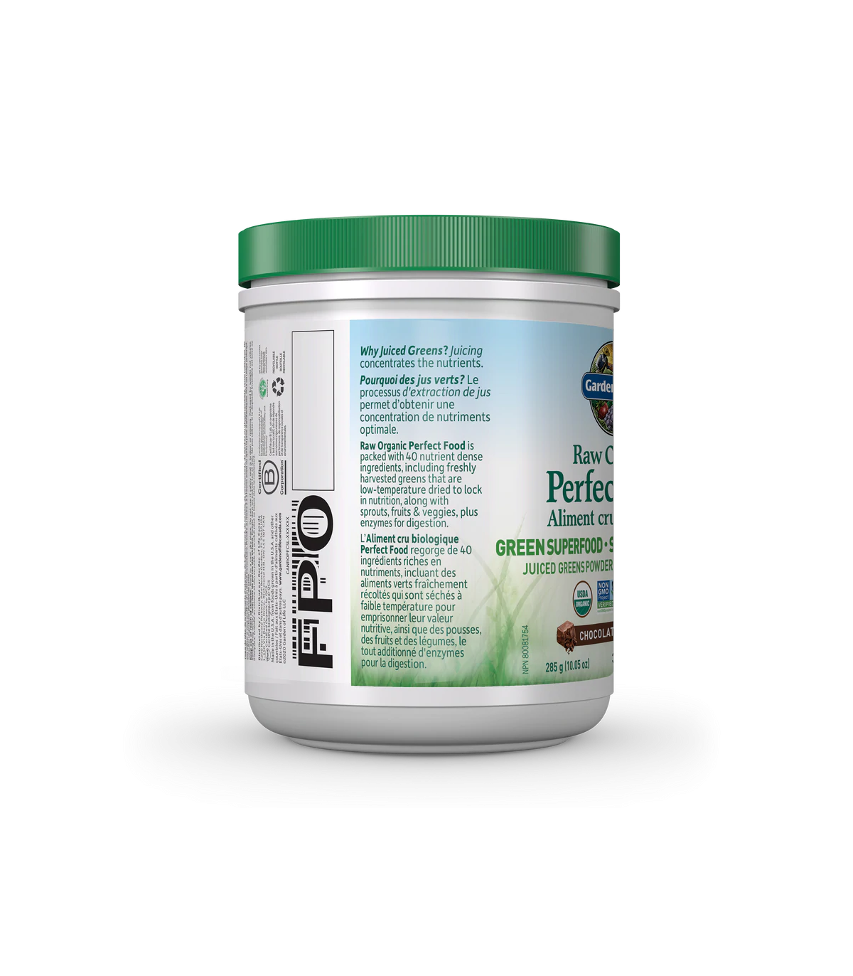RAW Organic Perfect Food, Chocolate 285 g | Safest & Easiest Shopping Vitamins Online | VITASHOP