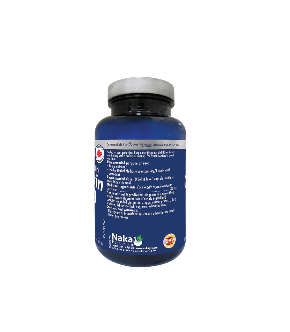 Naka 플래티넘 엑스트라 스트렝스 케르세틴 500 mg 60 식물성 캡슐 | 매일 업데이트되는 특가 상품 | VITASHOP