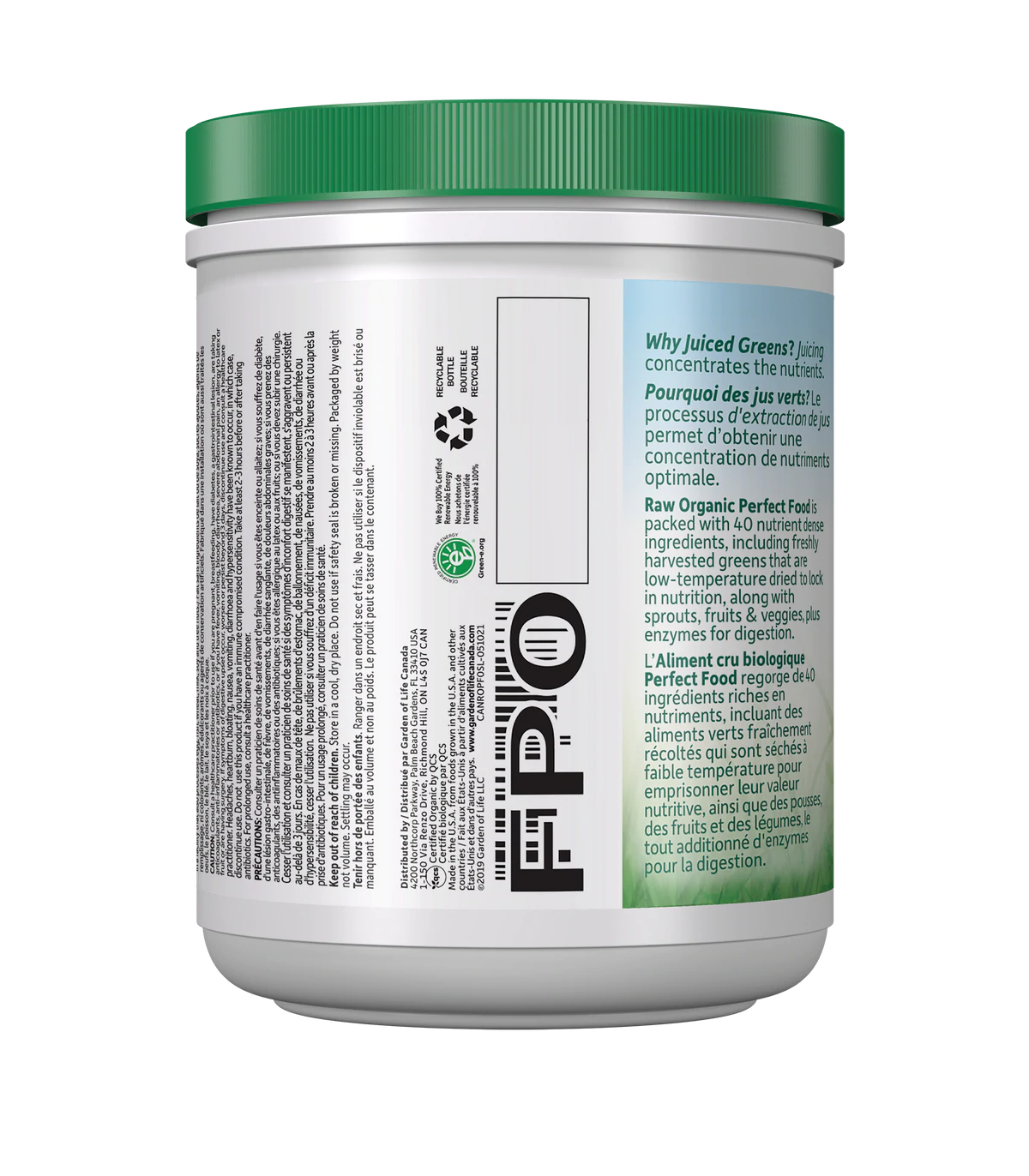 RAW Organic Perfect Food, Original 207 g | Safest & Easiest Shopping Vitamins Online | VITASHOP