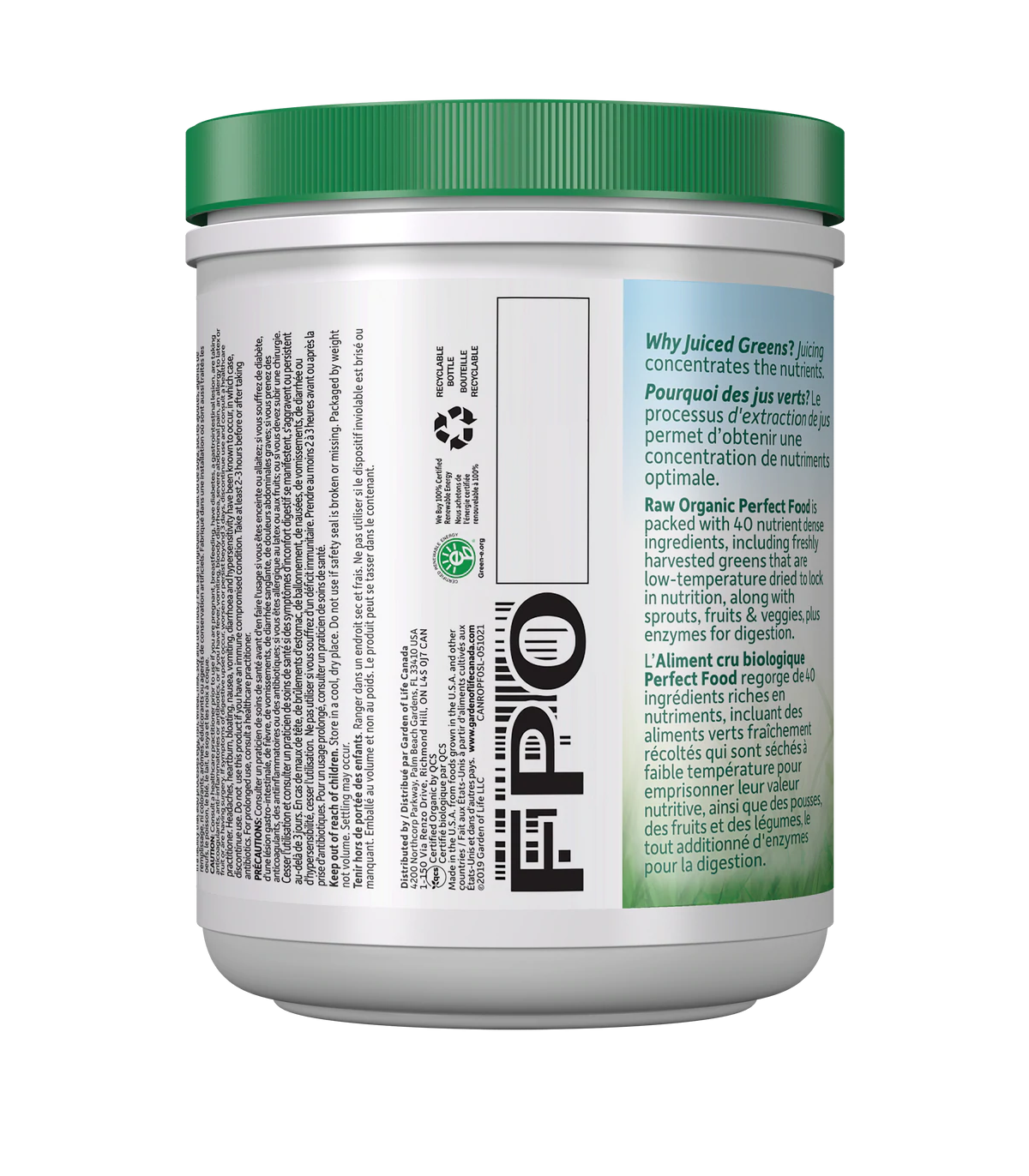 RAW Organic Perfect Food, Original 207 g | Safest & Easiest Shopping Vitamins Online | VITASHOP