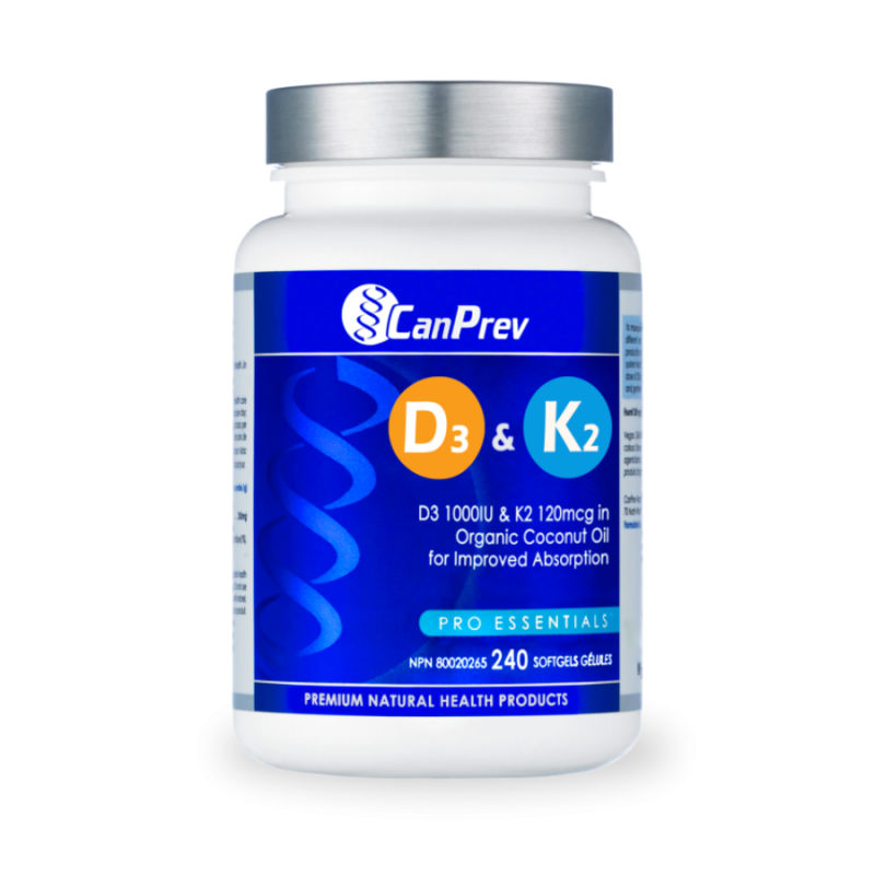 CanPrev D3 & K2 Organic Coconut Oil 240 softgels | Unbeatable Prices, Daily Deals | VITASHOP