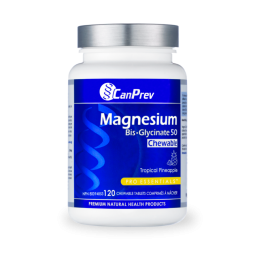 CanPrev Magnesium Bis-Glycinate 50 Chewable Tropical Pineapple 120 Tablets | Unbeatable Prices, Daily Deals | VITASHOP