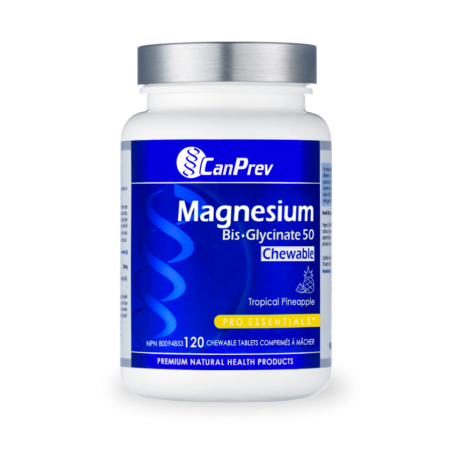CanPrev Magnesium Bis-Glycinate 50 Chewable Tropical Pineapple 120 Tablets | Unbeatable Prices, Daily Deals | VITASHOP