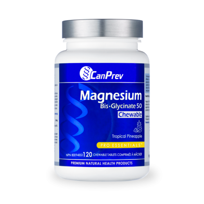 CanPrev Magnesium Bis-Glycinate 50 Chewable Tropical Pineapple 120 Tablets | Unbeatable Prices, Daily Deals | VITASHOP