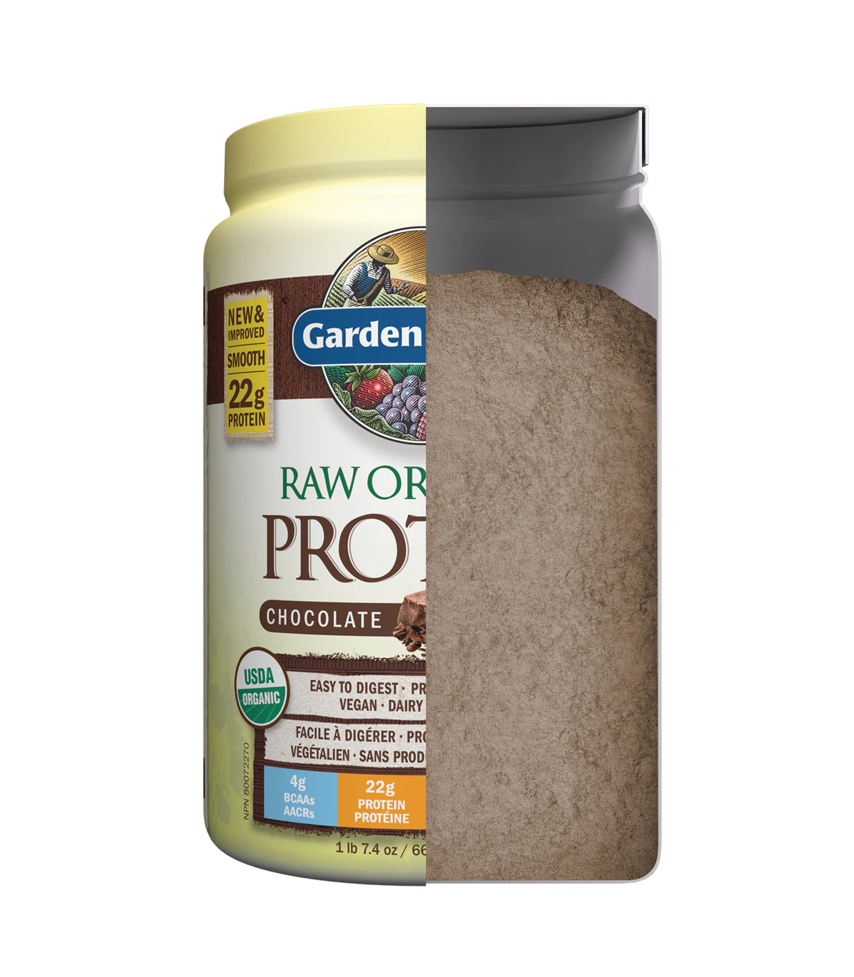 RAW Organic Protein, Chocolate 660 g | Safest & Easiest Shopping Vitamins Online | VITASHOP