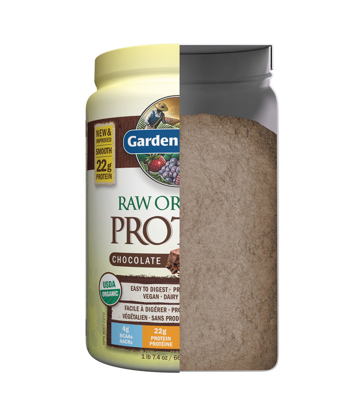 RAW Organic Protein, Chocolate 660 g | Safest & Easiest Shopping Vitamins Online | VITASHOP