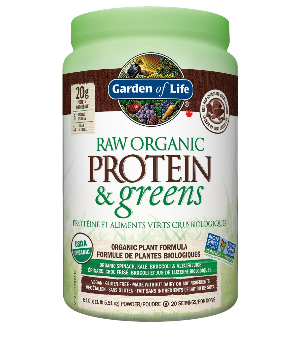 Garden of Life RAW Organic Protein & Greens, Chocolate 610 g | Unbeatable Prices, Daily Deals | VITASHOP