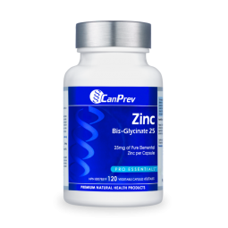 CanPrev Zinc Bis-Glycinate 25 120 Vegi Capsules | 每天不同折扣, 全网最低价格 | 种类齐全的保健品店铺 VITASHOP, 只有你想不到, 没有你买不到 !