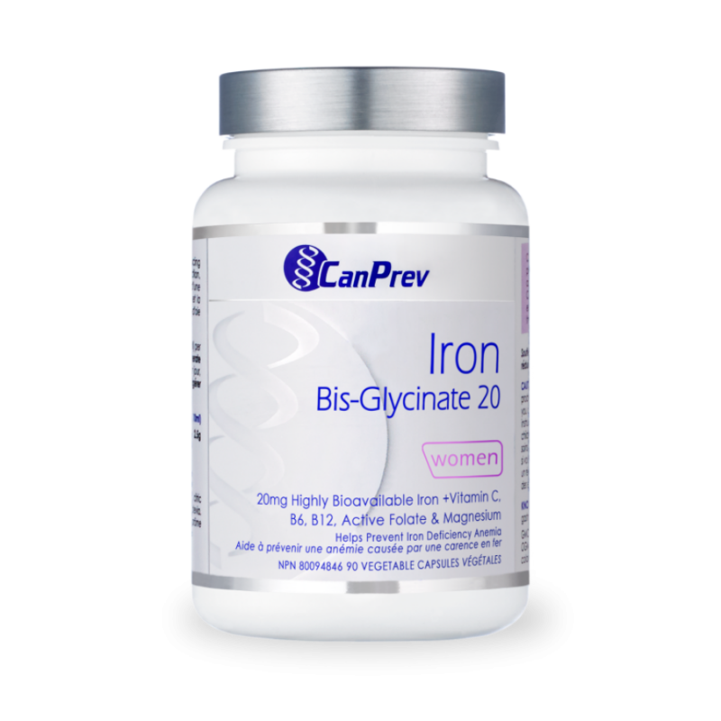 CanPrev Iron Bis-Glycinate 20 90 Vegi Capsules | 每天不同折扣, 全网最低价格 | 种类齐全的保健品店铺 VITASHOP, 只有你想不到, 没有你买不到 !