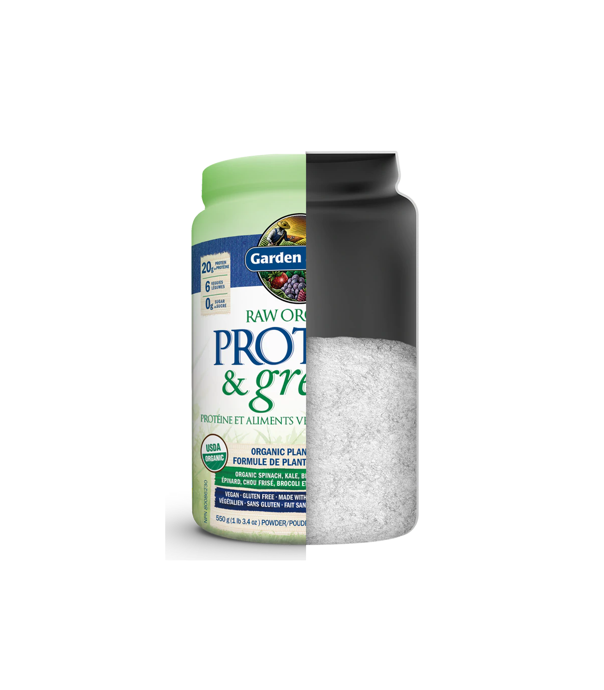 RAW Organic Protein & Greens, Vanilla 550 g | Safest & Easiest Shopping Vitamins Online | VITASHOP