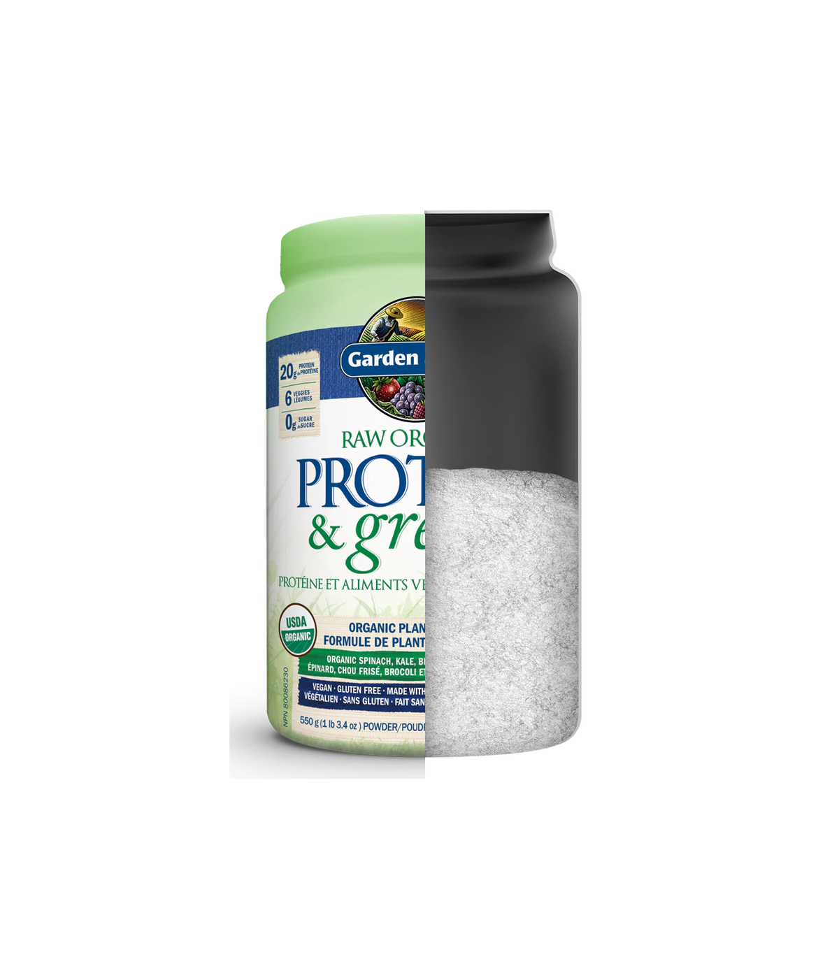 RAW Organic Protein & Greens, Vanilla 550 g | Safest & Easiest Shopping Vitamins Online | VITASHOP