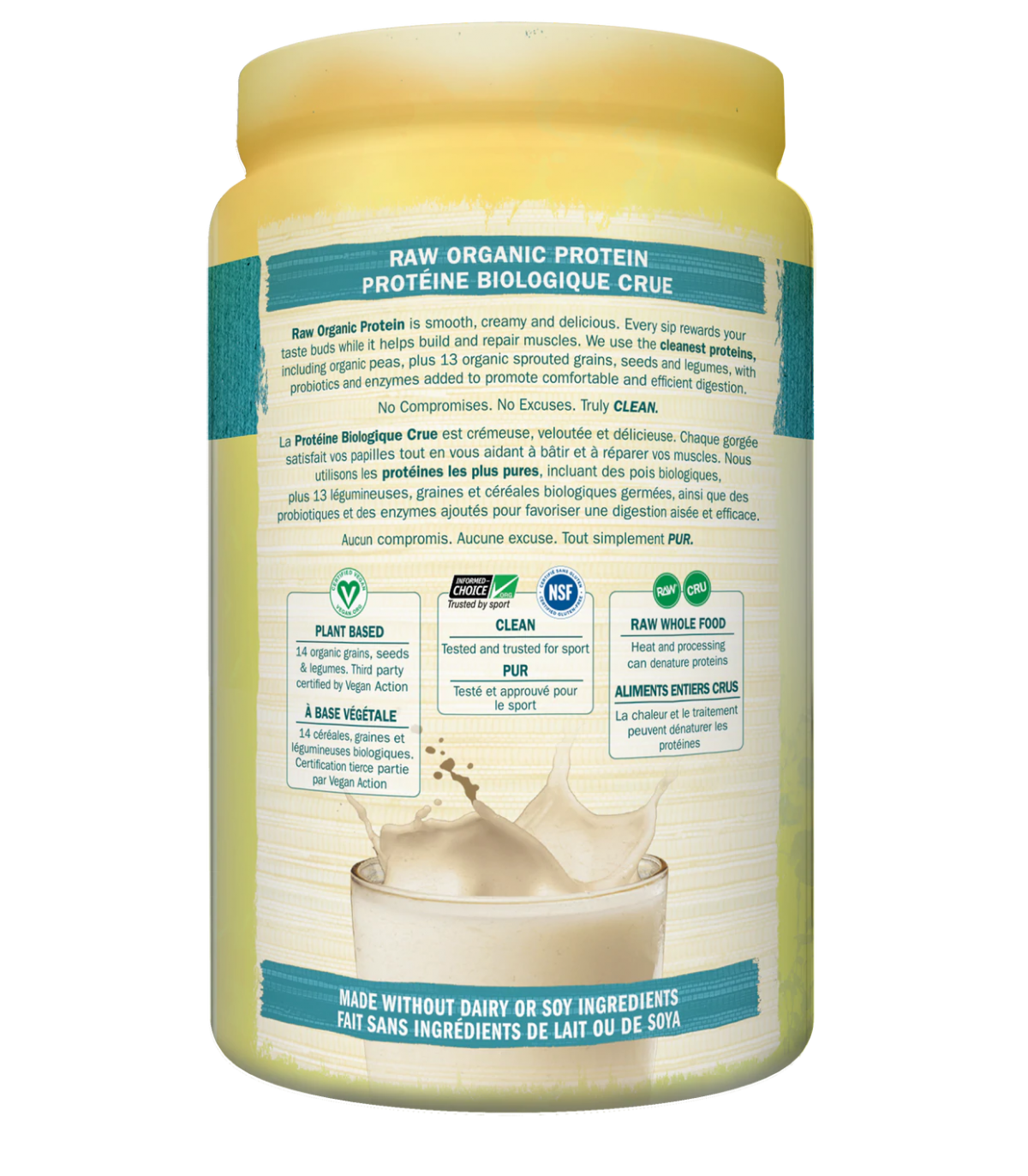 RAW Organic Protein, Unflavored  568 g | Safest & Easiest Shopping Vitamins Online | VITASHOP