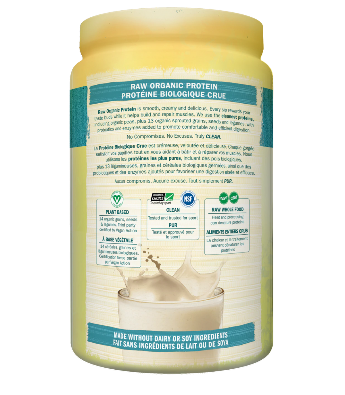 RAW Organic Protein, Unflavored  568 g | Safest & Easiest Shopping Vitamins Online | VITASHOP