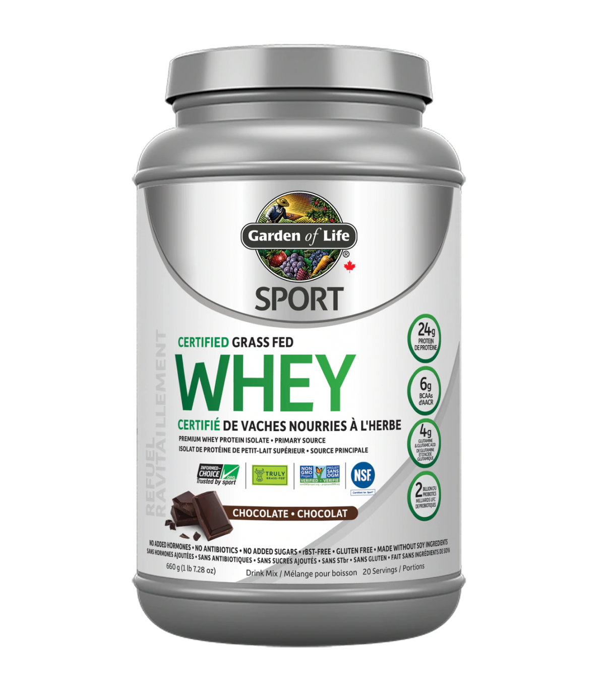 Garden of Life 가든 오브 라이프 SPORT 인증 Grass Fed Whey, 초콜릿 672g | 매일 업데이트되는 특가 상품 | VITASHOP