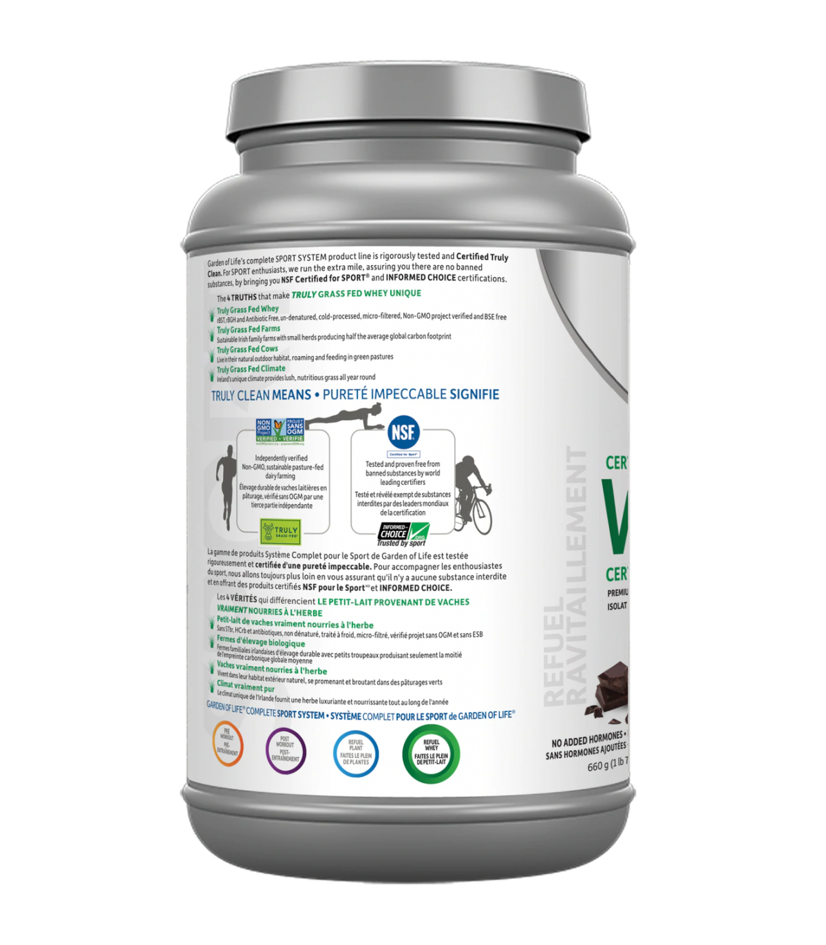 Garden of Life 가든 오브 라이프 SPORT 인증 Grass Fed Whey, 초콜릿 672g | 매일 업데이트되는 특가 상품 | VITASHOP