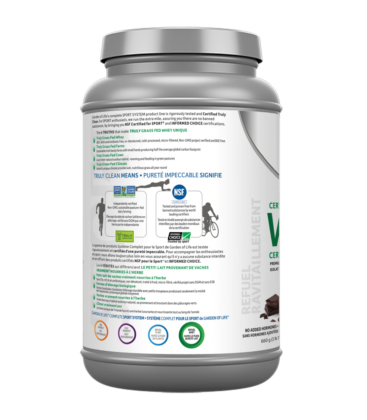 Garden of Life 가든 오브 라이프 SPORT 인증 Grass Fed Whey, 초콜릿 672g | 매일 업데이트되는 특가 상품 | VITASHOP