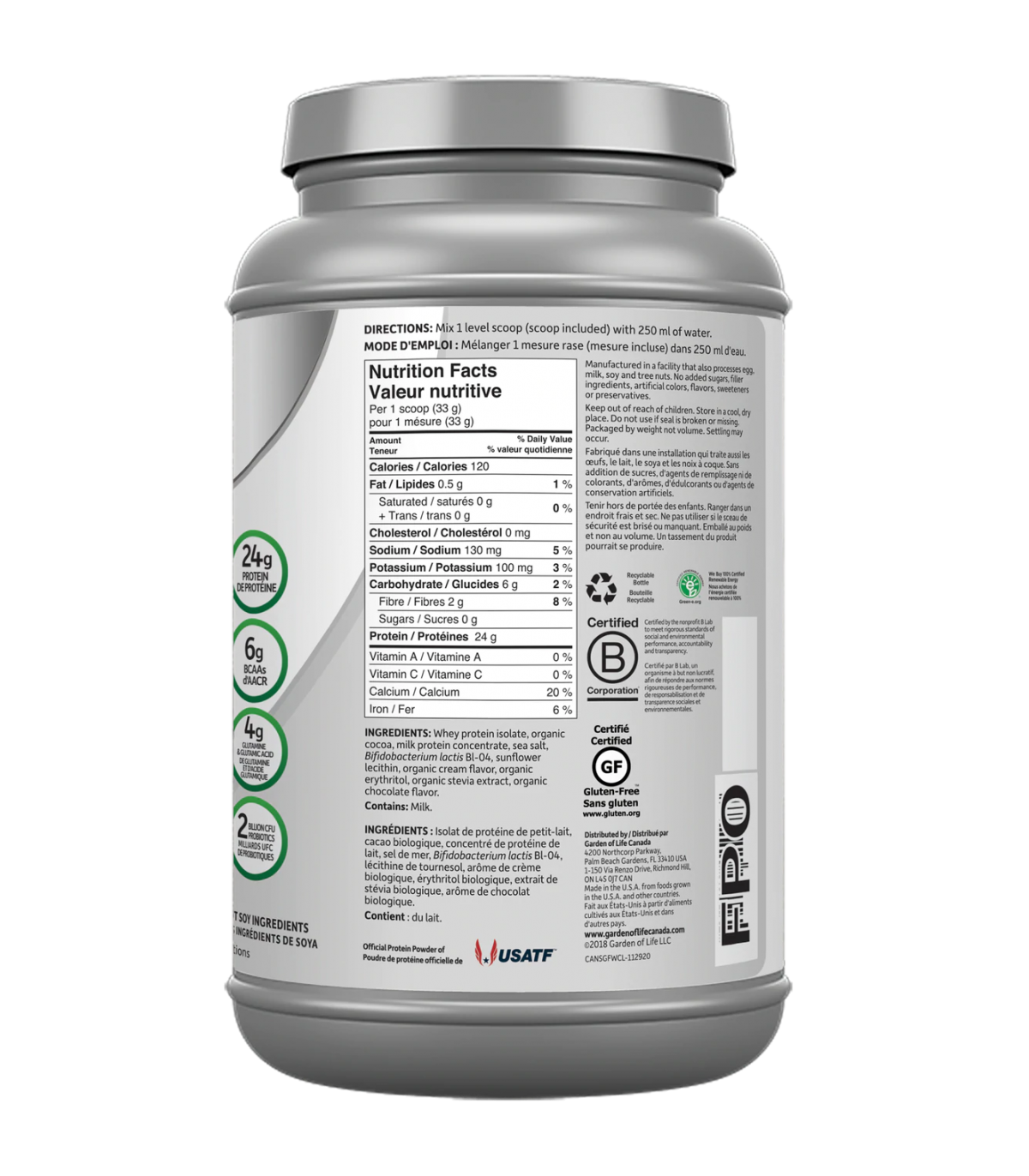 Garden of Life SPORT Certified Grass Fed Whey, Chocolate 672 g | Unbeatable Prices, Daily Deals | VITASHOP