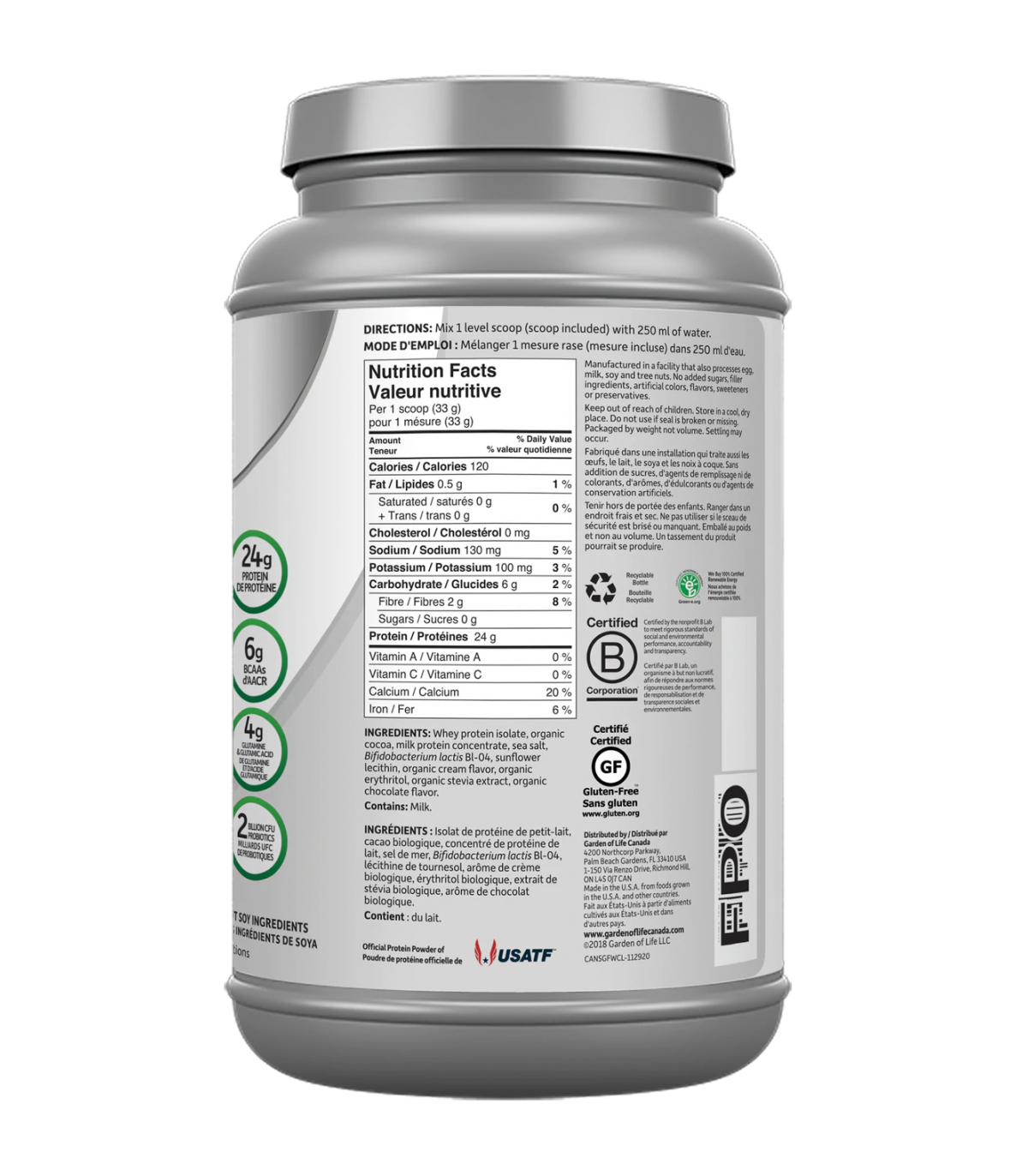 Garden of Life SPORT Certified Grass Fed Whey, Chocolate 672 g | Unbeatable Prices, Daily Deals | VITASHOP
