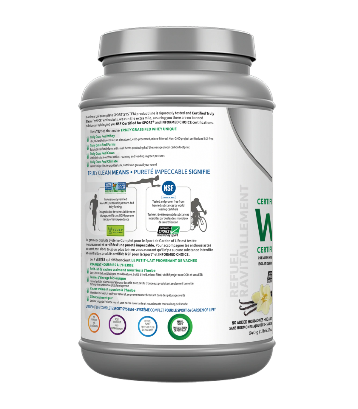 Garden of Life SPORT Certified Grass Fed Whey, Vanilla 652 g | Unbeatable Prices, Daily Deals | VITASHOP