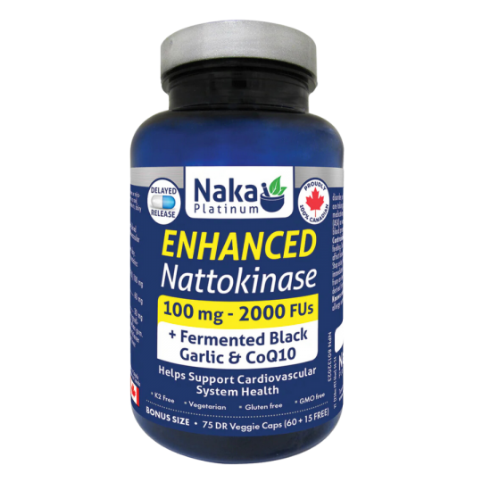 Naka Platinum Enhanced Nattokinase 100 mg 75 Veggie Caps