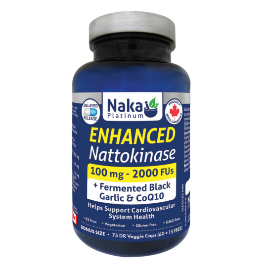 Naka 플래티넘 향상된 Nattokinase 100 mg 75 Veggie 캡