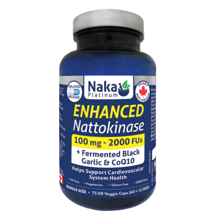Naka Platinum Enhanced Nattokinase 100 mg 75 Veggie Caps