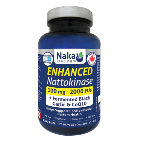 Naka 플래티넘 향상된 Nattokinase 100 mg 75 Veggie 캡
