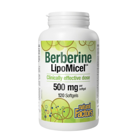 Natural Factors 小檗碱 LipoMicel 500 毫克 120 粒软胶囊 | 每天不同折扣, 全网最低价格 | 种类齐全的保健品店铺 VITASHOP, 只有你想不到, 没有你买不到 !