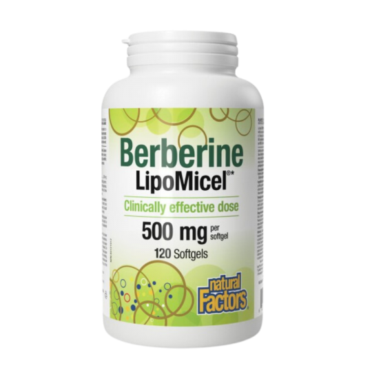 Natural Factors 베르베린 리포미셀 500 mg 120 소프트젤 | 매일 업데이트되는 특가 상품 | VITASHOP
