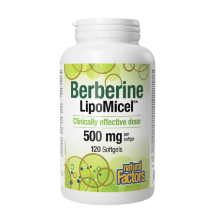 Natural Factors Berberine LipoMicel 500 mg 120 Softgels | Unbeatable Prices, Daily Deals | VITASHOP