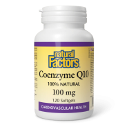 Natural Factors Coenzyme Q10 100% Natural 100 mg, 120 Softgels | Unbeatable Prices, Daily Deals | VITASHOP