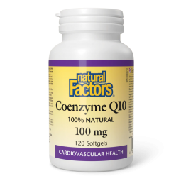 Natural Factors Coenzyme Q10 100% Natural 100 mg, 120 Softgels | Unbeatable Prices, Daily Deals | VITASHOP