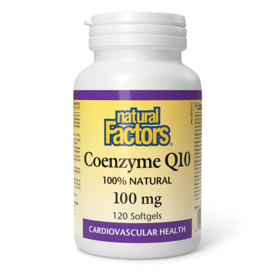 Natural Factors Coenzyme Q10 100% Natural 100 mg, 120 Softgels | Unbeatable Prices, Daily Deals | VITASHOP
