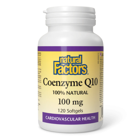 Natural Factors Coenzyme Q10 100% Natural 100 mg, 120 Softgels | Unbeatable Prices, Daily Deals | VITASHOP