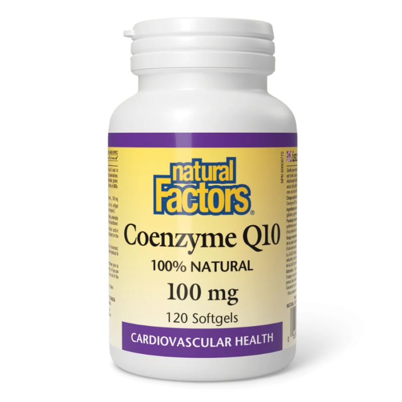 Natural Factors Coenzyme Q10 100% Natural 100 mg, 120 Softgels | Unbeatable Prices, Daily Deals | VITASHOP