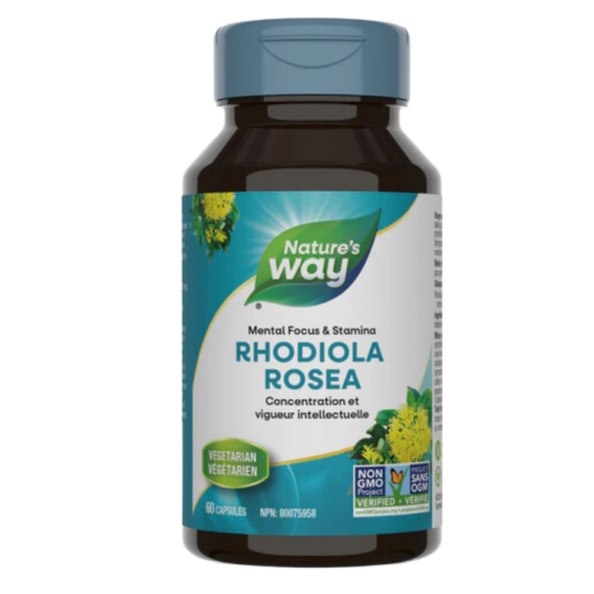 Nature's Way 네이처스 웨이 Rhodiola Rosea 60 식물성 캡슐 | 매일 업데이트되는 특가 상품 | VITASHOP