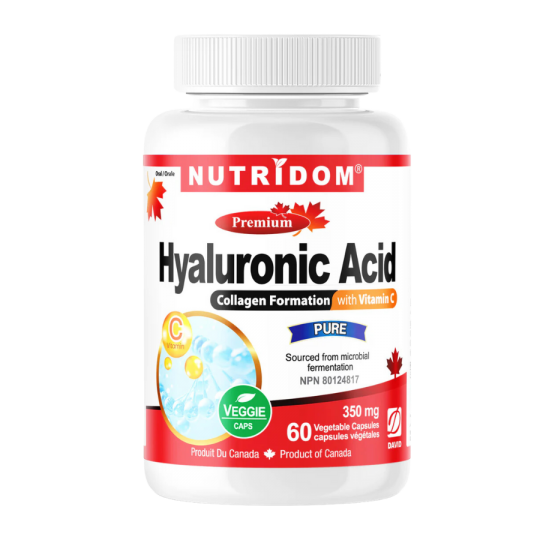Nutridom Acide hyaluronique avec Vitamine C 60 Caps
