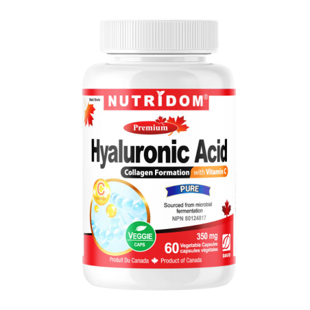 Nutridom Acide hyaluronique avec Vitamine C 60 Caps