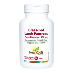 New Roots Herbal Grass-Fed Lamb Pancreas Pure Glandular 450 mg 90 Tablets