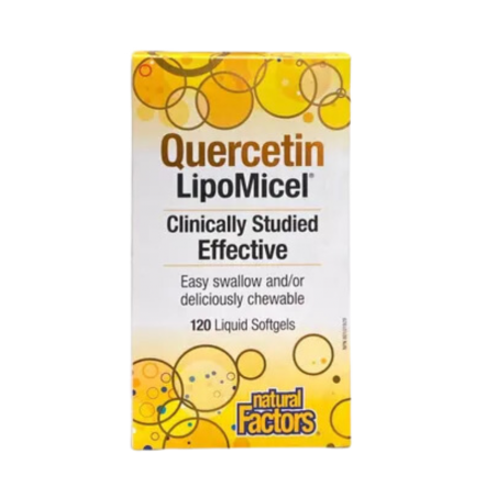 Natural Factors Quercetin LipoMicel Matrix, 120 Softgels | Unbeatable Prices, Daily Deals | VITASHOP