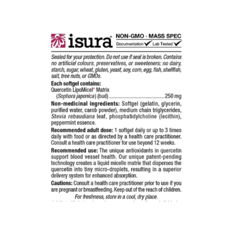 Quercetin LipoMicel Matrix, 120 Softgels | Safest & Easiest Shopping Vitamins Online | VITASHOP