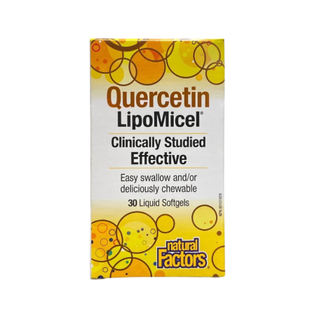 Natural Factors Quercetin LipoMicel Matrix 250 mg, 30 Softgels | Unbeatable Prices, Daily Deals | VITASHOP