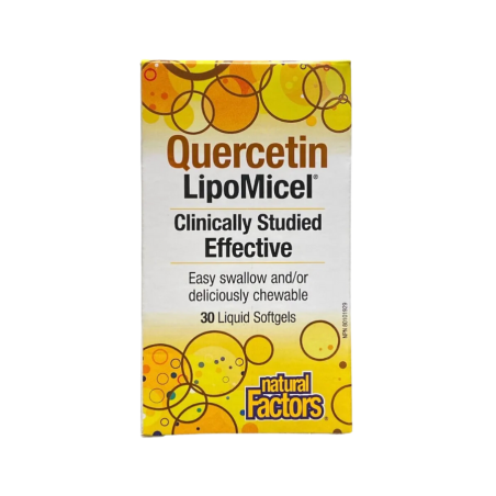 Natural Factors 내추럴 팩터스 Quercetin LipoMicel 매트릭스 250 mg, 30 소프트젤 | 매일 업데이트되는 특가 상품 | VITASHOP