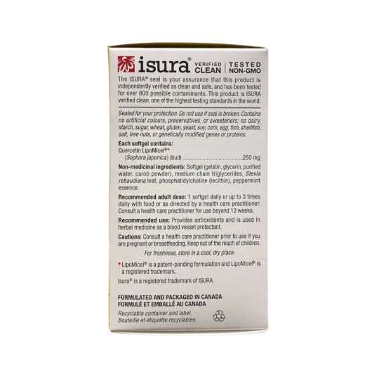 Quercétine LipoMicel Matrix 250 mg | Safest & Easiest Shopping Vitamins Online | VITASHOP