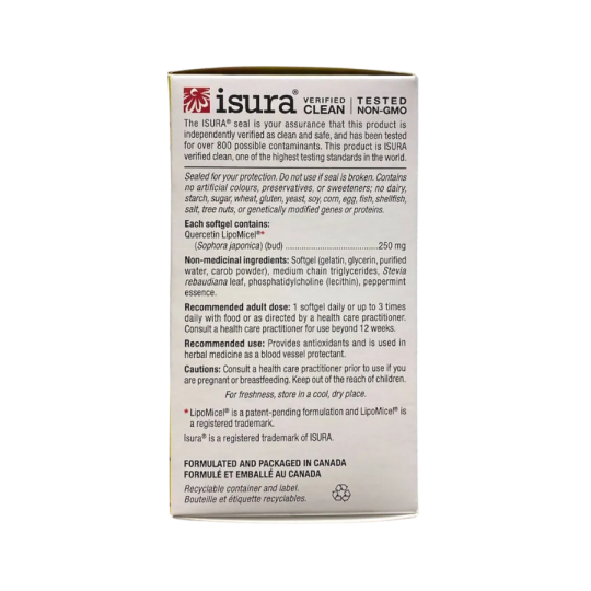 Natural Factors 내추럴 팩터스 Quercetin LipoMicel 매트릭스 250 mg, 30 소프트젤 | 매일 업데이트되는 특가 상품 | VITASHOP