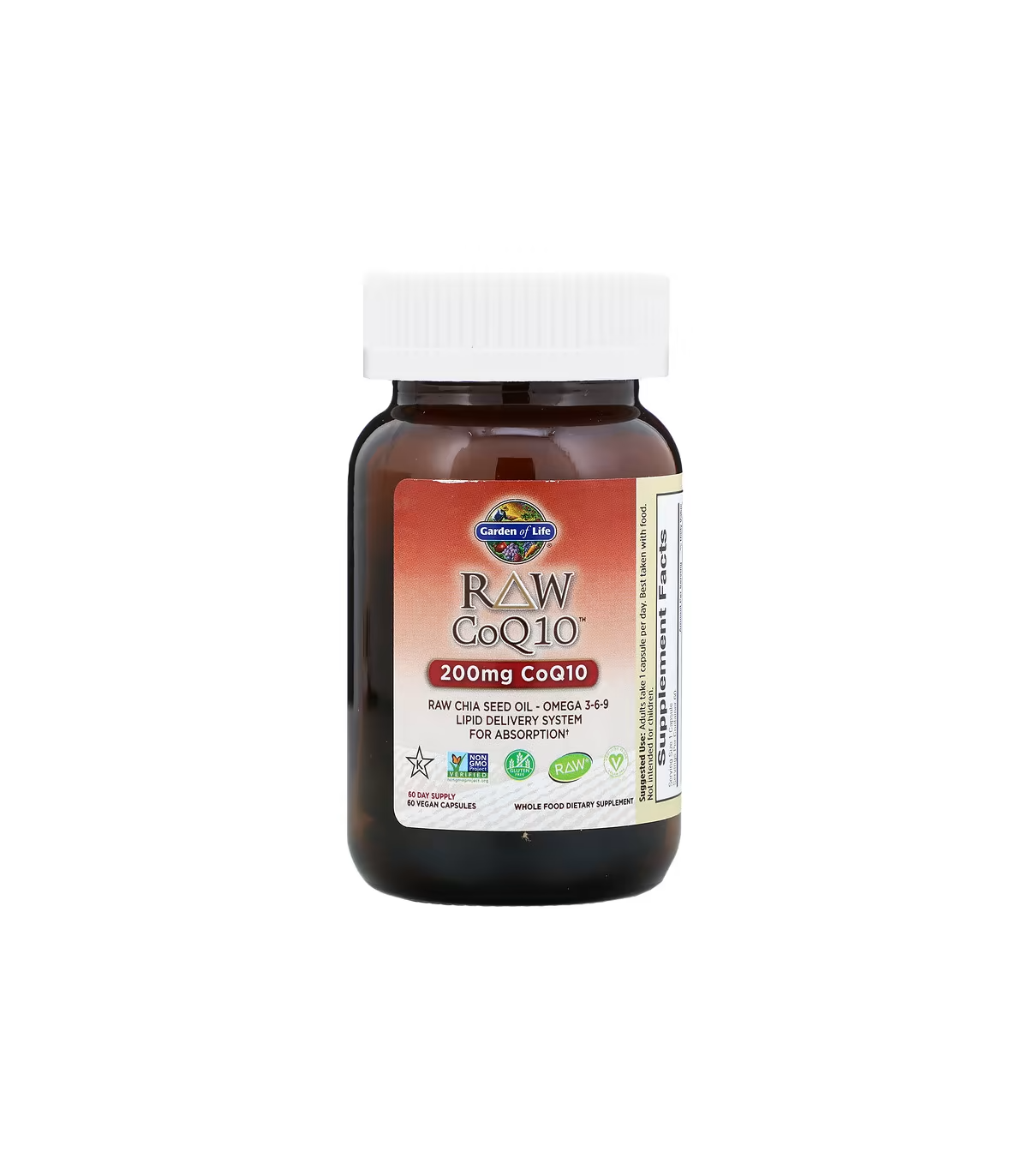 Garden of Life 가든 오브 라이프 비타민 코드 RAW CoQ10 200 mg 60 식물성 캡슐 | 매일 업데이트되는 특가 상품 | VITASHOP