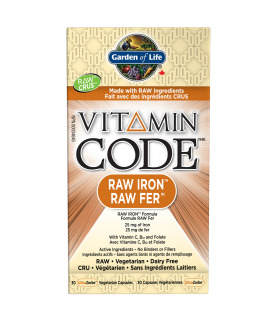 Garden of Life Vitamin Code RAW Iron 25mg  30 Vegi Capsules | Unbeatable Prices, Daily Deals | VITASHOP
