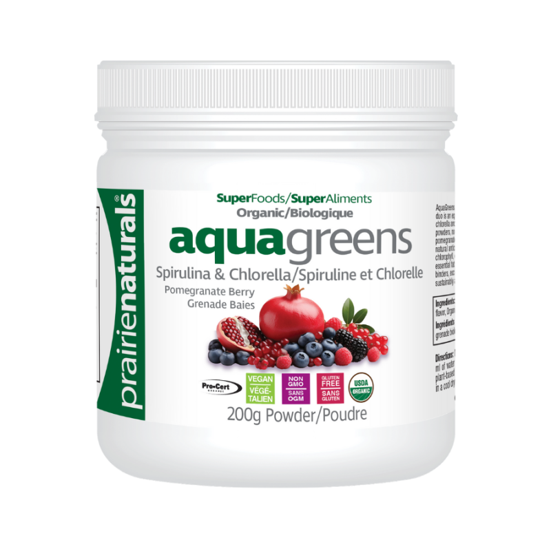 Prairie Naturals 有机 Aqua Greens 石榴浆果味 200 克