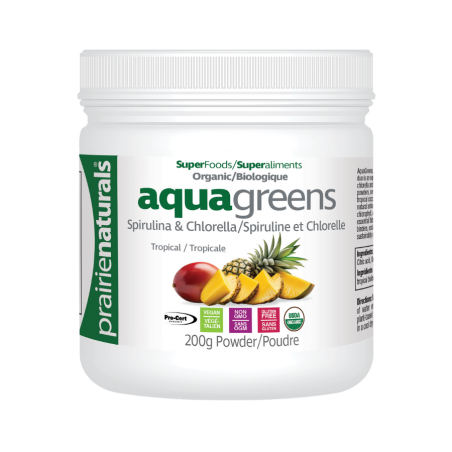 Prairie Naturals Organic Aqua Greens Tropical Flavour 200 g