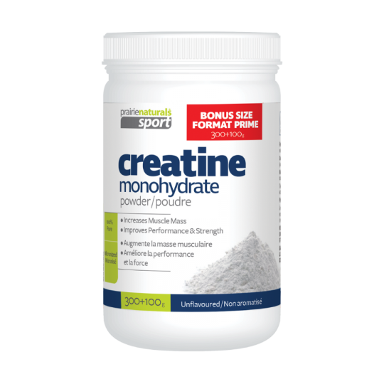 Prairie Naturals Creatine Monohydrate BONUS SIZE (300g + 100g)